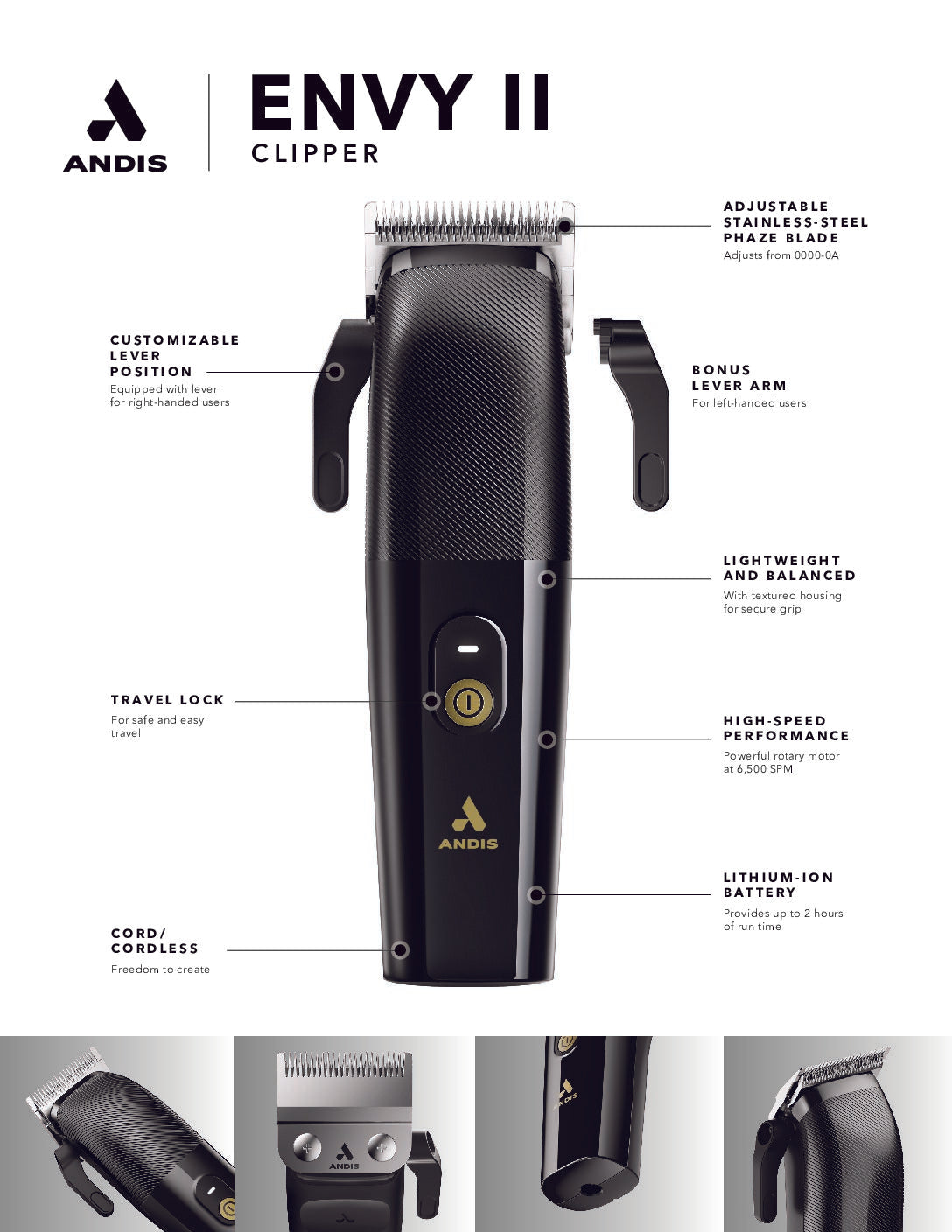Andis Envy II Black