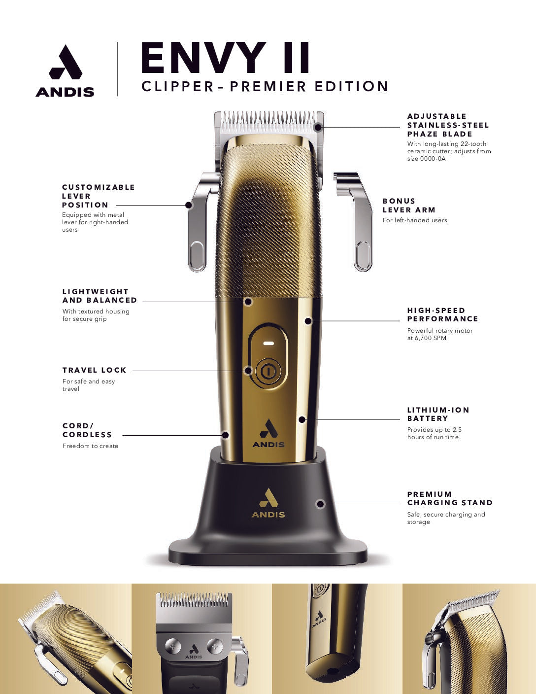 Andis Envy II Gold