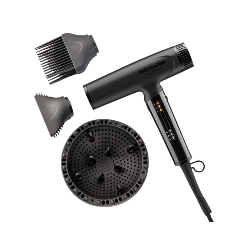 BABYLISSPRO NANO TITANIUM LIGHT IONIC HIGH-SPEED DRYER BLACK