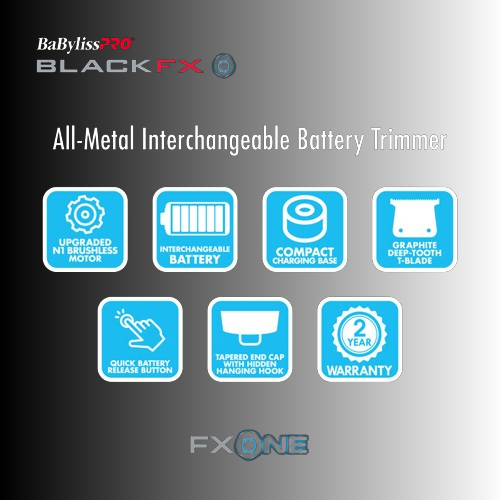 BabylissPRO FXONE BLACKFX Trimmer | FX799MB