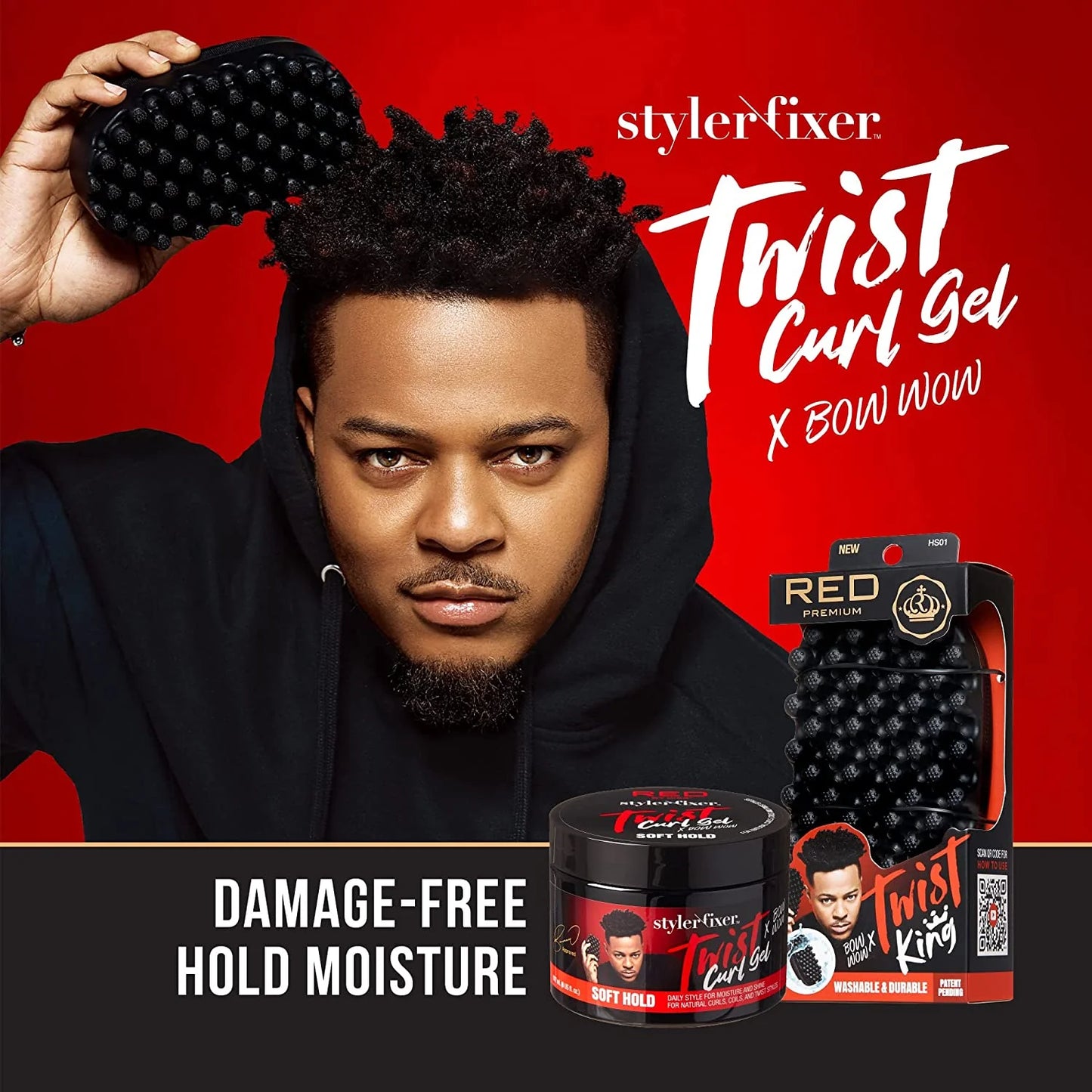 Red Twist Curl Gel 6OZ