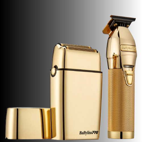 BabylissPRO LimitedFX Trimmer & Double-Foil Shaver Gold Collection