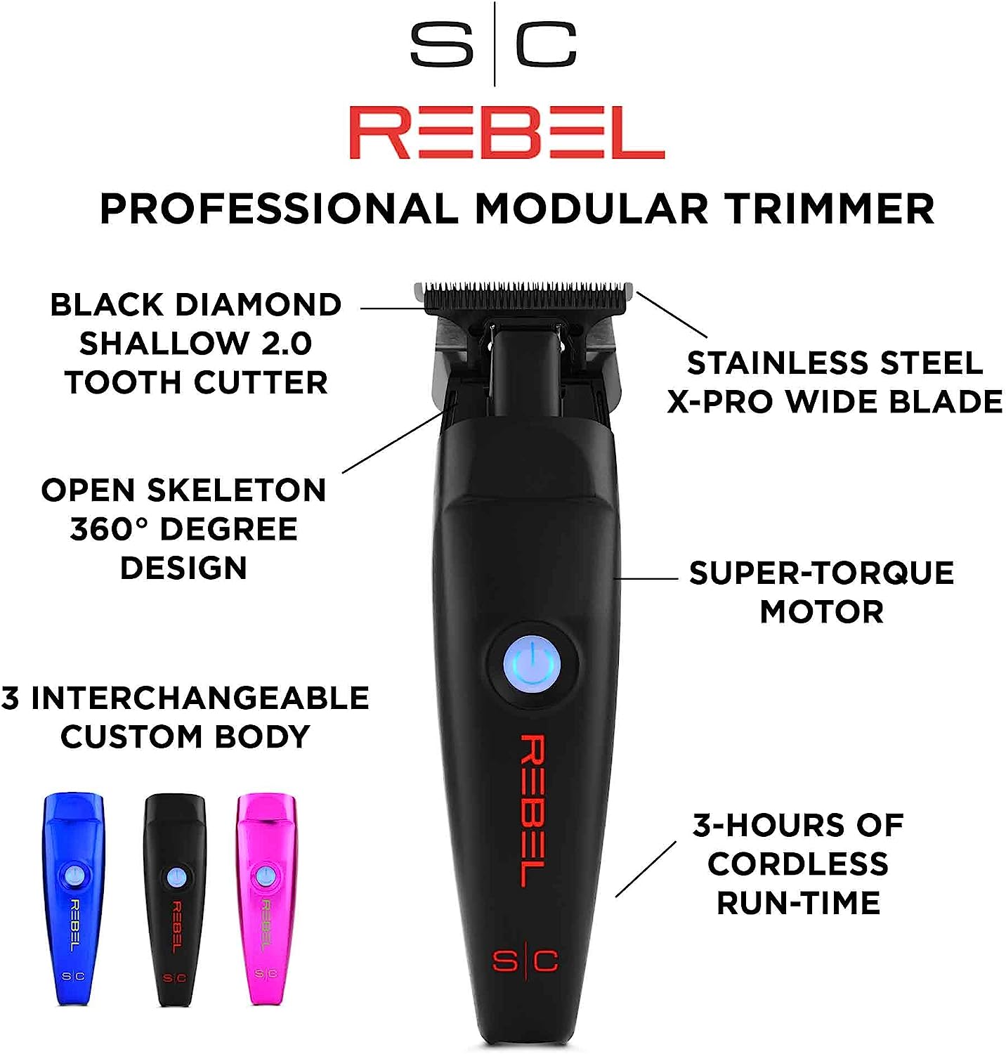 StyleCraft - Rebel Trimmer Super-Torque Modular Cordless