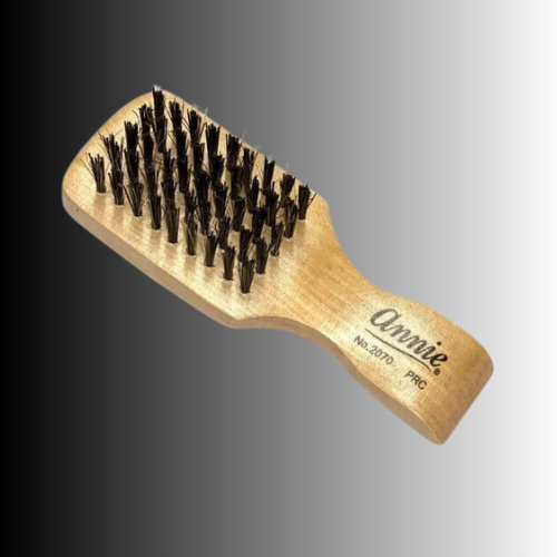 Annie Hard Mini Club Boar & Nylon Bristle Brush