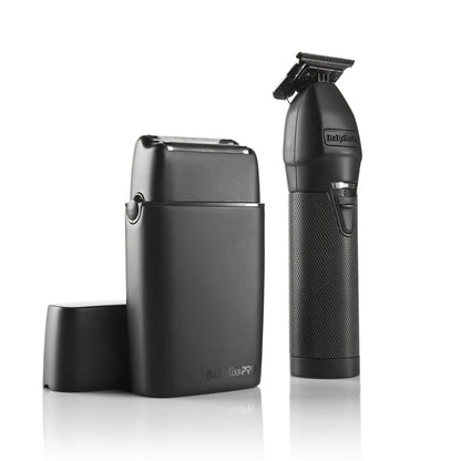 BabylissPRO LimitedFX Trimmer and Double-Foil Shaver Matte Black Collection
