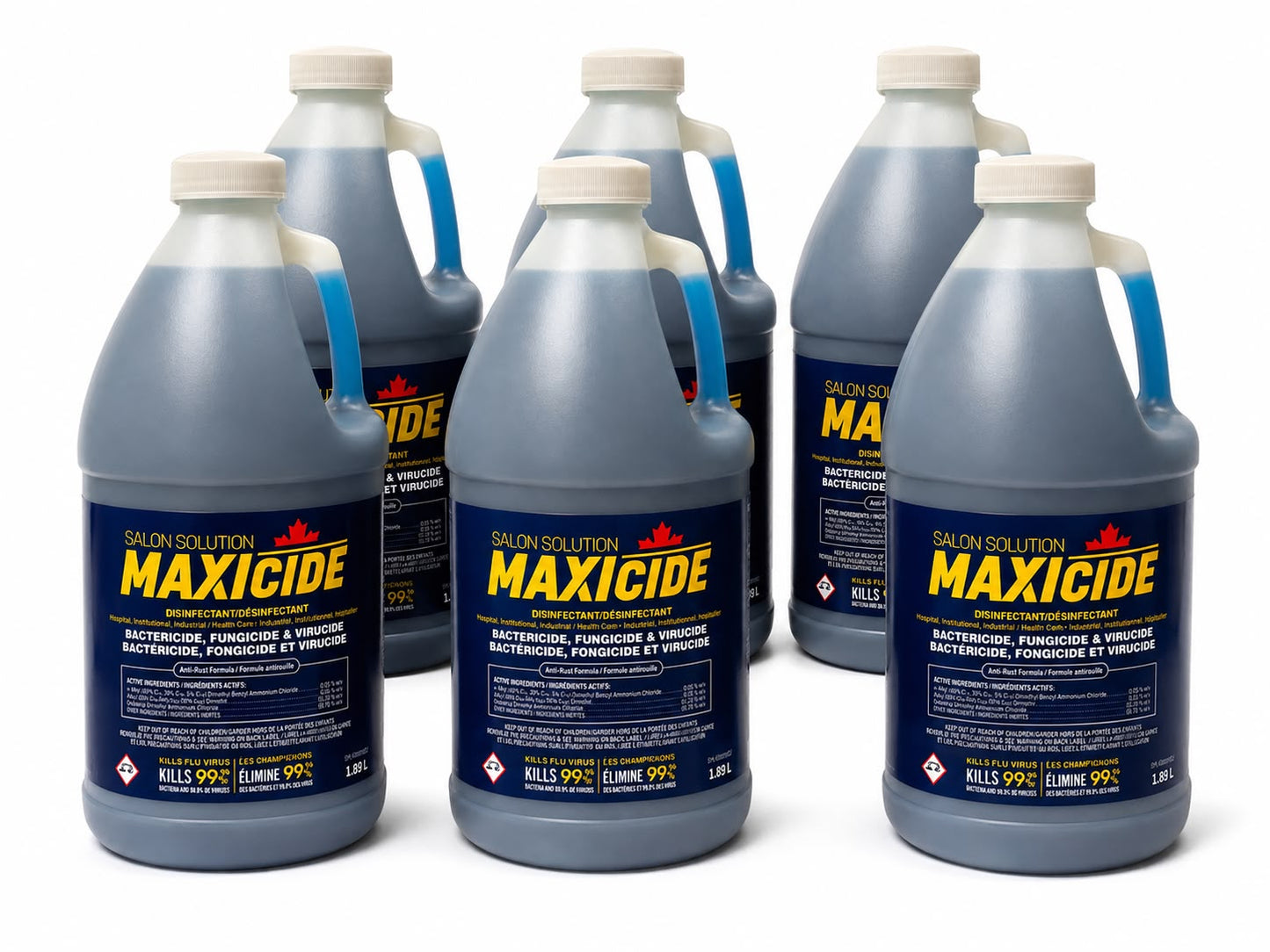 MAXICIDE Salon Solution – Case of 6 (64 oz / 1.89 L Each)