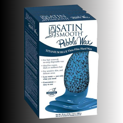 Satin Smooth Pebble Wax Titanium Blue Thin-Film Hard Wax