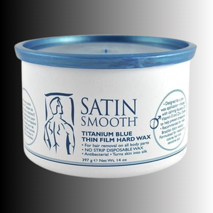 Satin Smooth Pebble Wax Titanium Blue Thin-Film Hard Wax 14oz