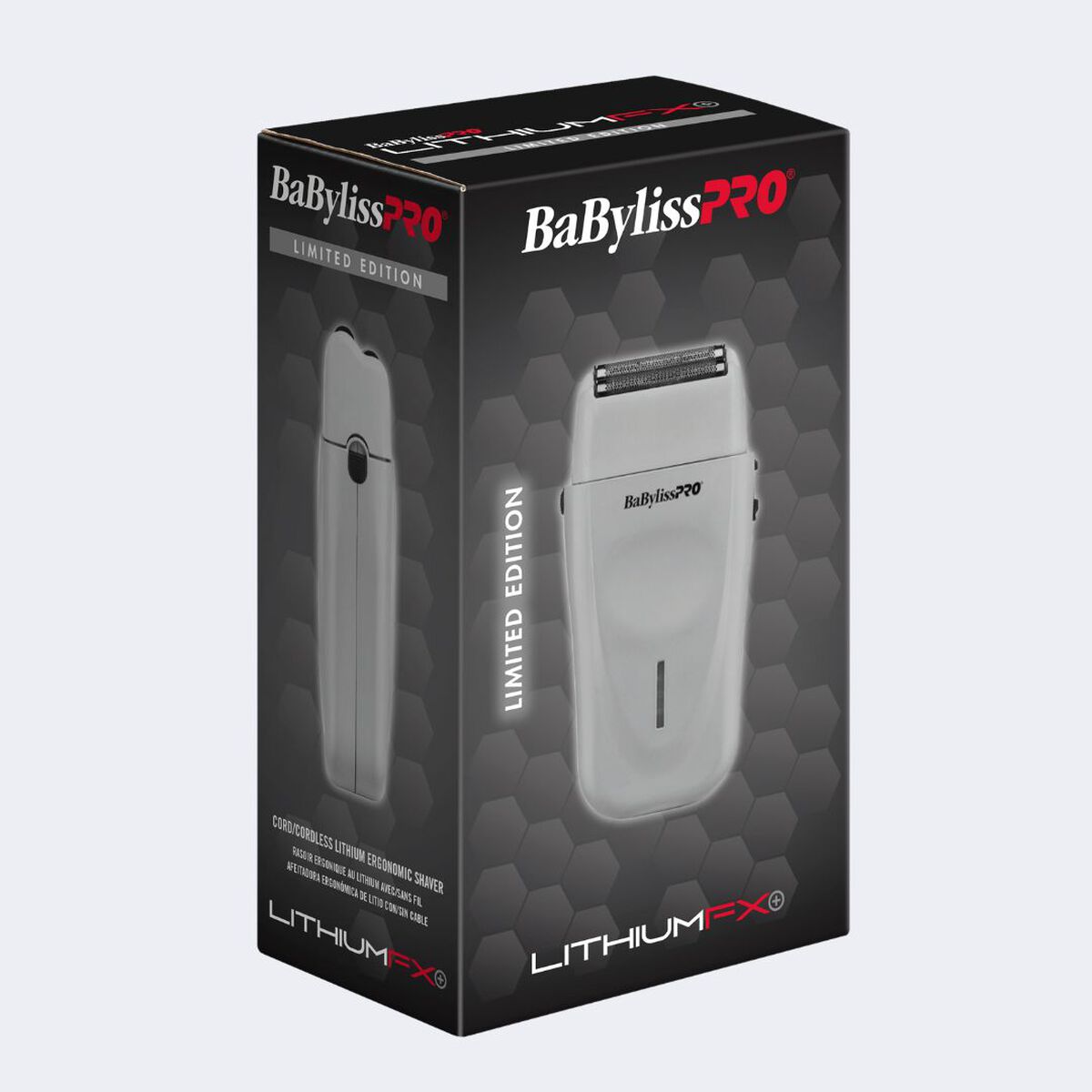 BaBylissPRO LithiumFX+ Limited Edition Grey Cord/Cordless Lithium Ergonomic Double Foil Shaver | FXFS573GY