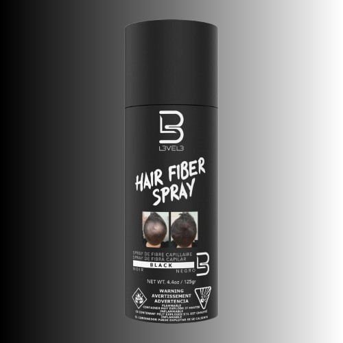 LEVEL3 Hair Fiber Spray Black 4.4oz