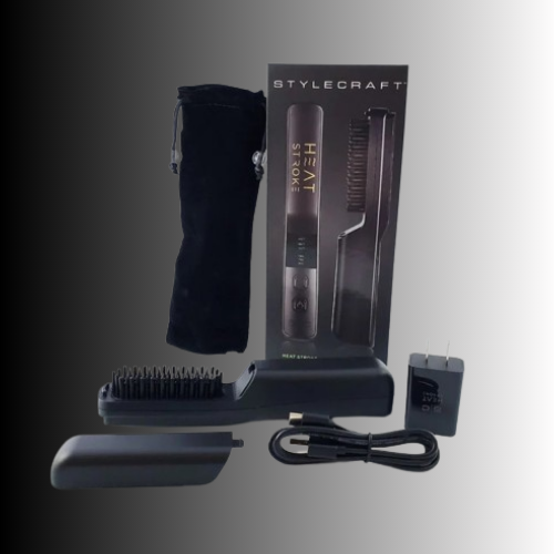 StyleCraft Heat Stroke Wireless Hot Brush Matte Black