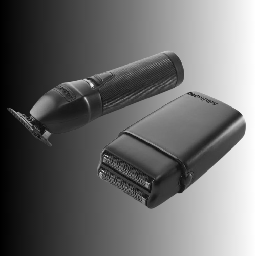 BabylissPRO LimitedFX Trimmer and Double-Foil Shaver Matte Black Collection