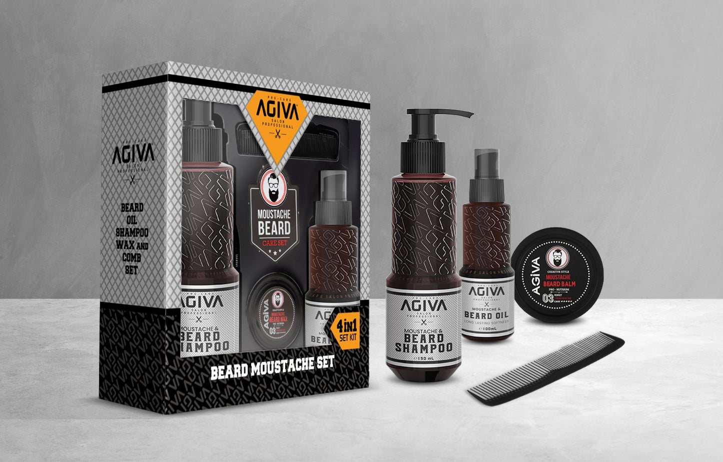 Agiva - Beard Moustache Set